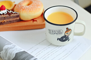 日本MOOMIN姆明亚美陶瓷杯 创意水杯可爱咖啡杯子 卡通牛奶马克杯