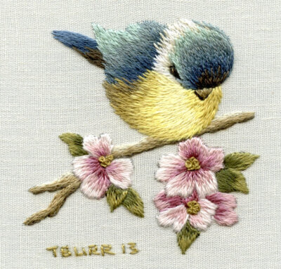  Vintage Blue Tit &amp;amp; Apple Blossom