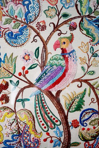 bird &amp;amp; paisley embroidery