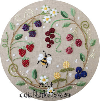 Fruit Wreath Crewel Embroidery Pattern