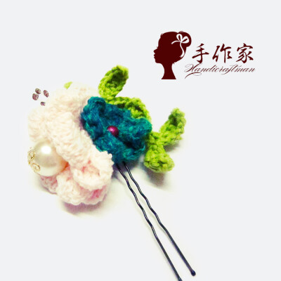 定制 手作家原创手工发饰韩版森女日系小清新古风珍珠花蕊粉色发夹发簪 DIY手工 韩国发饰 韩国饰品 韩国头饰 发箍 发夹 边夹 发带 发圈 蝴蝶结发夹 头绳 流行饰品 流行发饰 编发发型 文艺 小清新 软萌