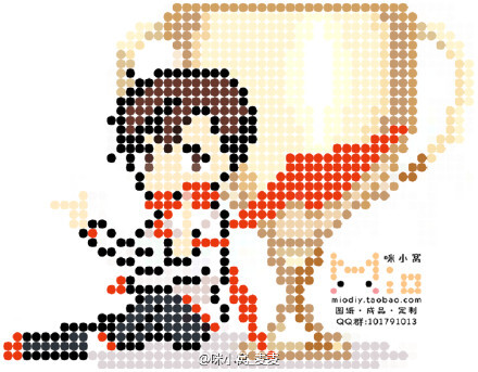 手工 perlerbeads pixelart 拼拼豆豆