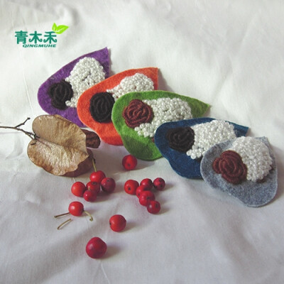 刺绣绵羊发夹，咩咩~~~~~