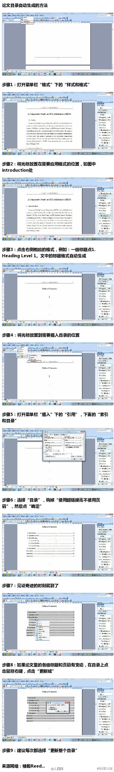 还不会目录生成吗？找到一篇讲述目录生成的小技巧，赶快马了吧！（转）更多实用技巧，请关注@IT工程师 ！