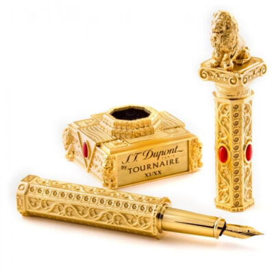 S.T. DUPONT LION TOURNAIRE FOUNTAIN PEN $18,500: