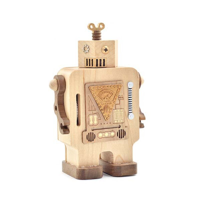 木质机器人八音盒