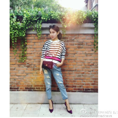 Boyfriend denim✖Stripe#MAXINE时尚日记#