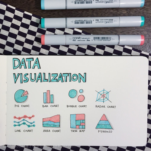 第九十二天：信息可视化。今天一直在做一个信息可视化（data visualization)的项目，随手画几个简单的类型