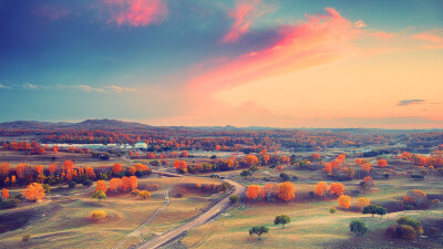 General 1920x1080 sky landscape trees red fall