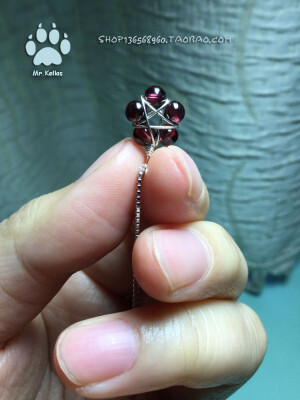 天然石榴石水晶锁骨链