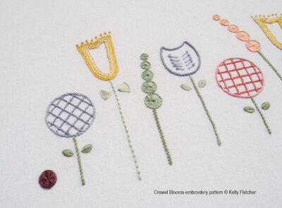 Crewel Blooms hand embroidery pattern