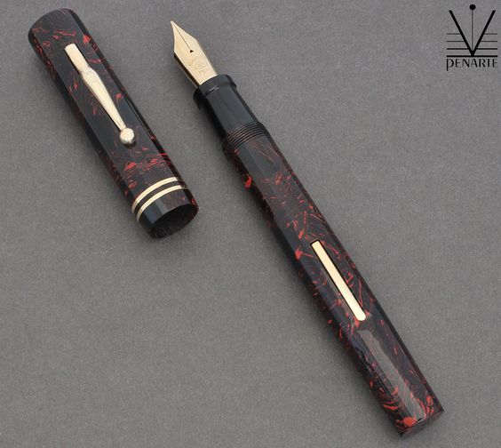 Carter INX 4117 Red-Black Mottled, ca. 1929 | Penarte - Fine Vintage Pens: