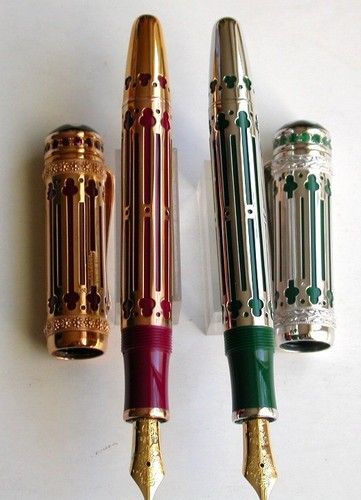 MONTBLANC PETER &amp;amp; CATHERINE MATCHING SET GOLD 888 PENS: