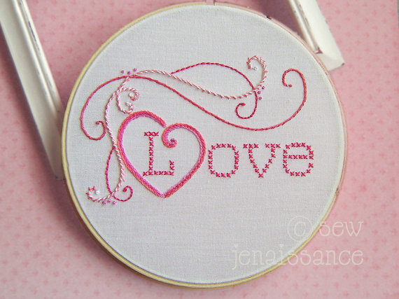 Hand Embroidery Pattern Valentine Love PDF