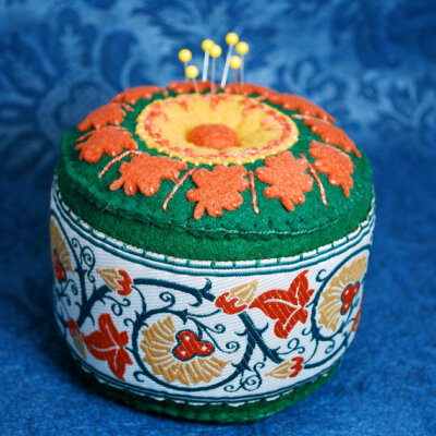 Custom Made Large Medieval Flora Pincushion