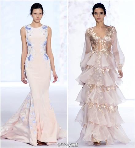 Ralph &amp;amp; Russo S/S 2016 Haute Couture｜英国高定礼服品牌Ralph &amp;amp; Russo这一季简直就是可以称为女明星们的红毯必备战袍系列，永远美好的花草刺绣什么的，仙得飞起～～～