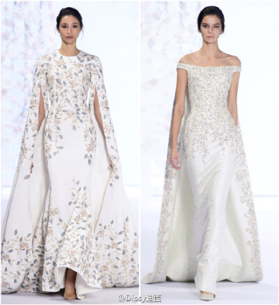 Ralph &amp;amp; Russo S/S 2016 Haute Couture｜英国高定礼服品牌Ralph &amp;amp; Russo这一季简直就是可以称为女明星们的红毯必备战袍系列，永远美好的花草刺绣什么的，仙得飞起～～～