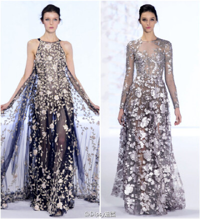 Ralph &amp;amp; Russo S/S 2016 Haute Couture｜英国高定礼服品牌Ralph &amp;amp; Russo这一季简直就是可以称为女明星们的红毯必备战袍系列，永远美好的花草刺绣什么的，仙得飞起～～～