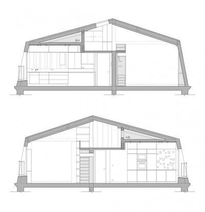 SABO project 设计工作室对一位年轻时装设计师的巴黎公寓进行了翻修，力求实现利用空间的最大化。该公寓位于这座城市历史悠久的蒙马特区，设计师移除了几处隔墙，并且添加了一个用作楼梯，陈列橱和推拉隔断的多功能…