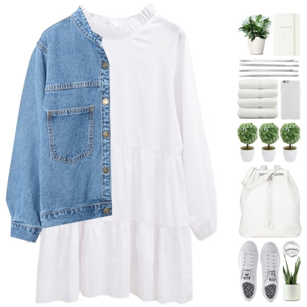 #beautifulhalo #bhalo Dress: http://goo.gl/sD6Kqf Jacket: http://goo.gl/kXSEpb #white #whitedress #whiteoutfit #polyvoreeditorial #adidas please like these set: http://goo.gl/33AlFm