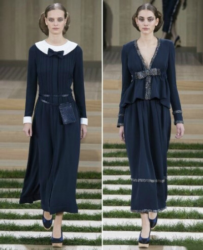 Chanel Spring 2016 Couture｜这一季的Chanel竟然变得有点好看了，腰部的小手袋更是给人一种温柔华丽之外的休闲感……