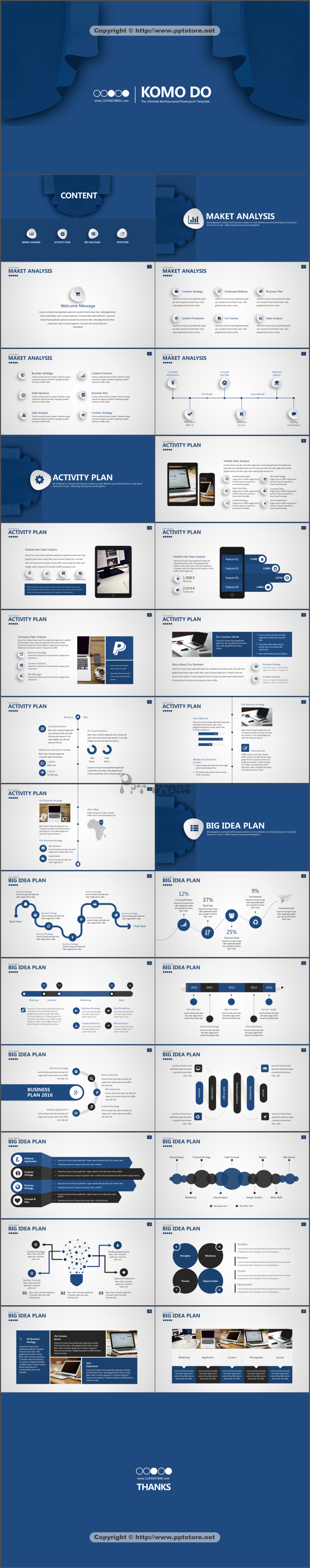 【极品动画PPT】超大气极简商务蓝品牌模板PPT模板