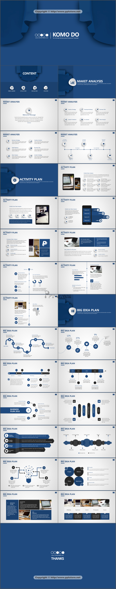 【极品动画PPT】超大气极简商务蓝品牌模板PPT模板