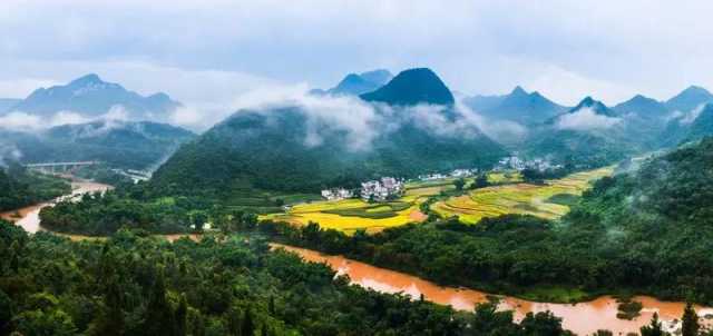 九龙河烟雨