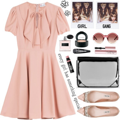 A fashion look from February 2016 featuring pink circle skirt, vinyl shoes and MM6 Maison Margiela. Browse and shop related looks.