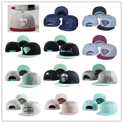 Les petites choses 钻石棒球帽 STUSSY Snapback 薄荷绿平沿帽子