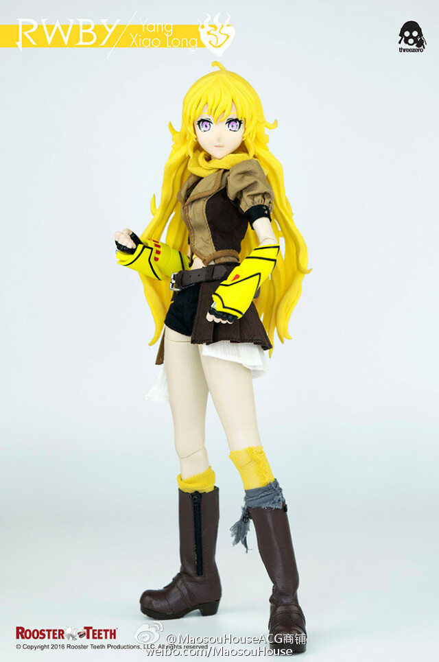 threezero RWBY Yang Xiao Long 售价为19500円+税，预计2016年9月出荷。