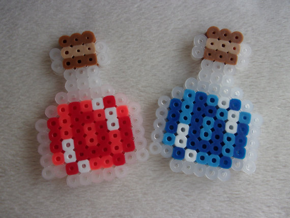 Perler Beaded Health and Mana Potions