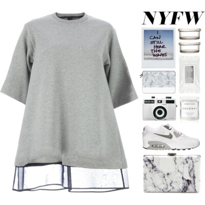 #grey #mesh #clutch #nike #nikeairmax #nyfw #Newyork #newyorkfashionweek #white #greyandwhite #whiteandgrey #polyvore #polyvorecontest #contestentry #contest #PolyvoreNYFW #fashionWeek