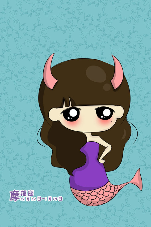 十二星座可爱女孩高清手机壁纸