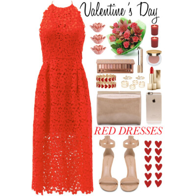 #reddress #red #redlips #valentinesday #valentine #valentine #nude #Flowers