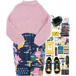 this is a really cool skirt so i had to include it somewhere. i've run out of ideas for personality collections at the moment, otherwise i'd have featured it in one... so here's a set insteadd.   *** @polyvore @polyvore-editorial