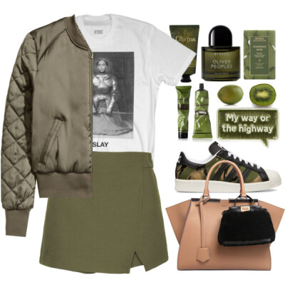 #hm #olive #skort #topshop #fendi #adidas #superstar #slay #Beyonce #camo