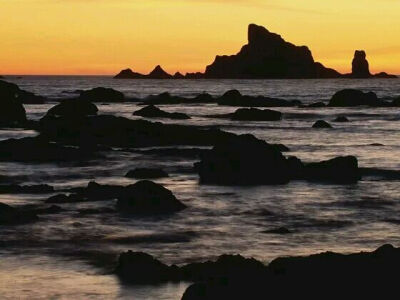 Seastacks From Rialto Beach Olympic National Park Washington 华盛顿：奥林匹克国家公园 海上日出