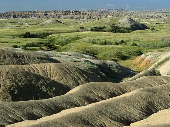 Eroded Landscape Badlands National Park South Dakota 南达科他：恶地国家公园