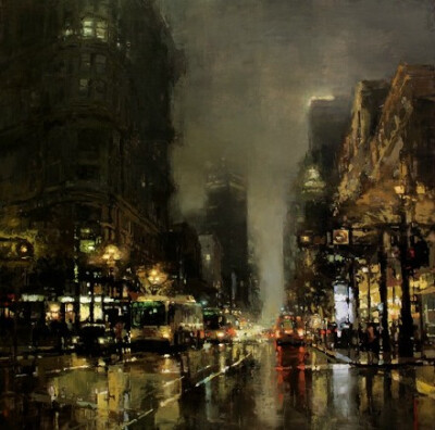 城市的温度。By Jeremy Mann