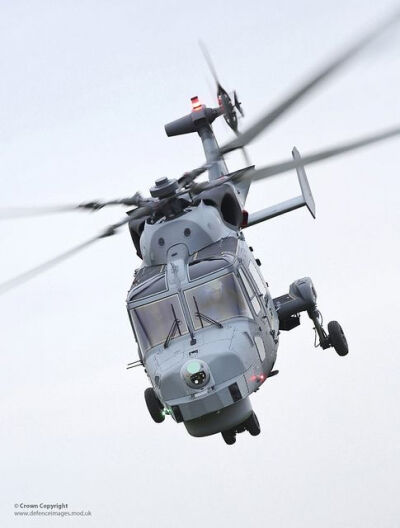 The first Royal Navy Wildcat Attack Helicopter undertakes its maiden flight at AgustaWestland in Yeovil, Somerset. The Wildcat has a more powerful engine allowing it to be flown in extreme conditio…