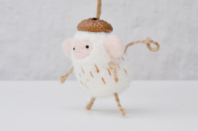 needle felted monkey ornament felt monkey figurine