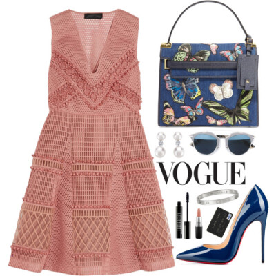 A fashion look from February 2016 featuring floral dress, pointed toe pumps and man bag. Browse and shop related looks.