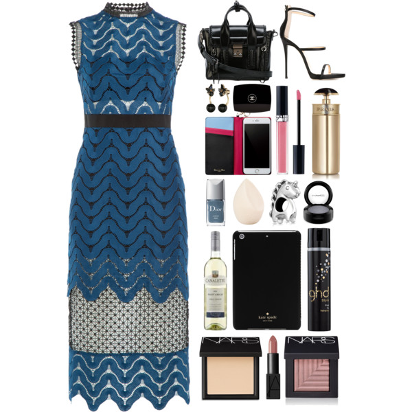 A fashion look from February 2016 featuring lace cocktail dress, open toe sandals and genuine leather handbags. Browse and shop related looks.