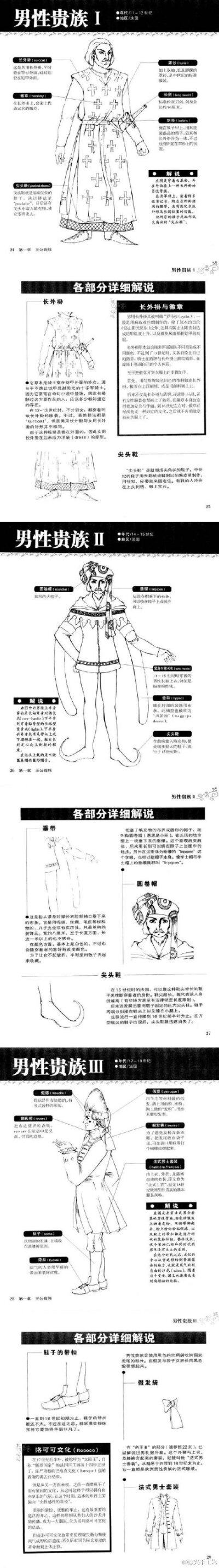 服装造型｜图说中世纪服装