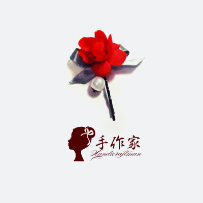 定制 手作家原创手工发饰韩版森女日系清新红色花朵珍珠吊坠发夹边夹 DIY手工 韩国发饰 韩国饰品 韩国头饰 发箍 发夹 边夹 发带 发圈 蝴蝶结发夹 头绳 流行饰品 流行发饰 编发发型 文艺 小清新 软萌