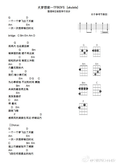 ukulele谱 1