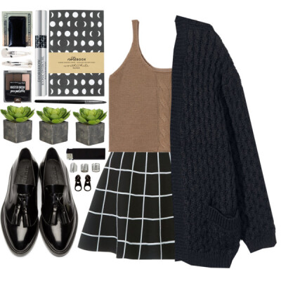 A fashion look from February 2016 featuring h&amp;amp;m cardigan, crop top and mini skirt. Browse and shop related looks.