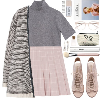 A fashion look from March 2016 featuring beige top, shell shirt and skort skirt. Browse and shop related looks.