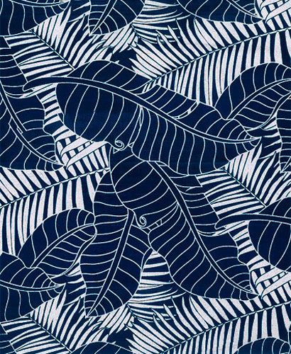 JAPANESE INDIGO KATAGAMI Fabric Palm Leaves 1/2 Yd by AsianFabrics, $5.25: